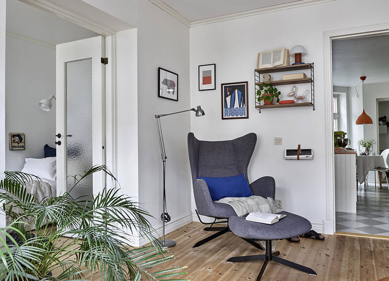 瑞典 86 平米阳光公寓的活力设计-8