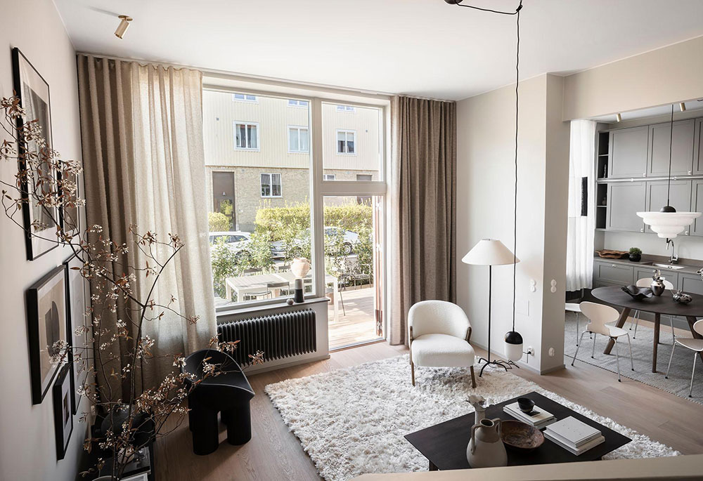 哥德堡带独立入口和露台的时尚公寓-32