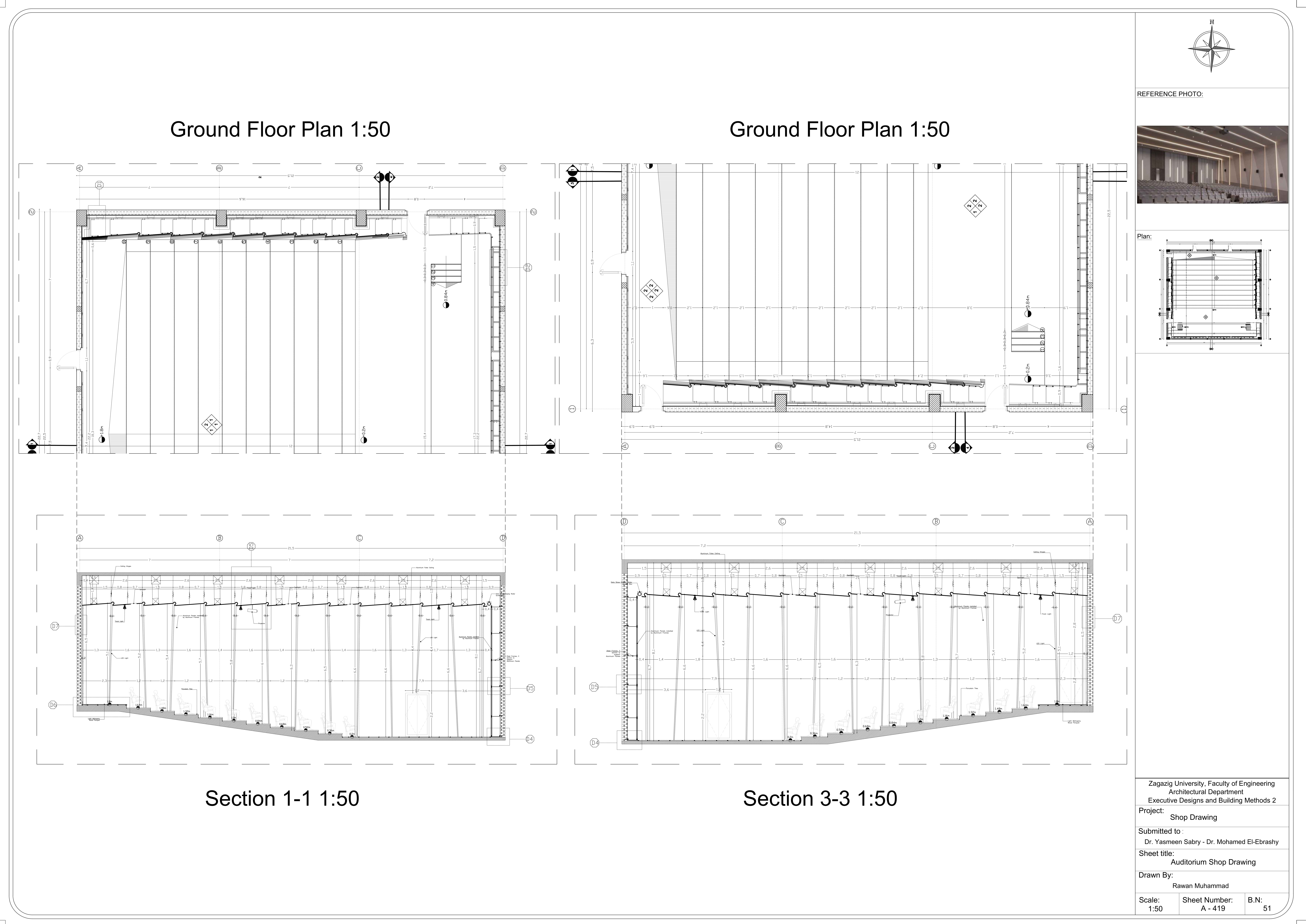 施工图纸工作项目丨Zagazig University 建筑系-28