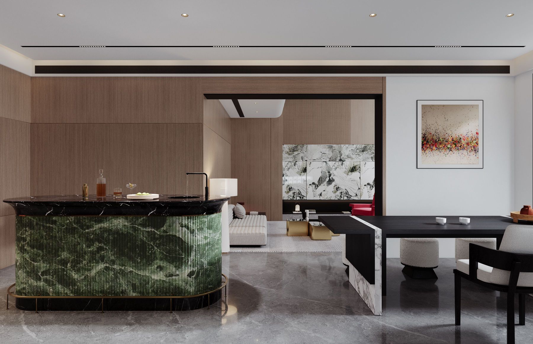 最近渲染，地下室也可以这样设计-6