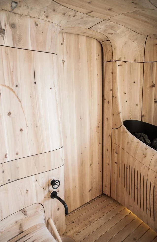 褶皱起伏的贝壳桑拿房丨日本丨隈研吾建筑事务所-164