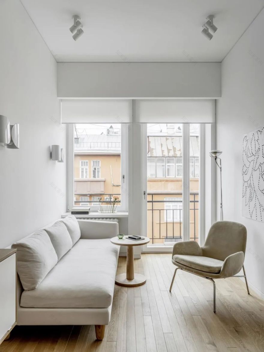 现代 43㎡白色公寓-4