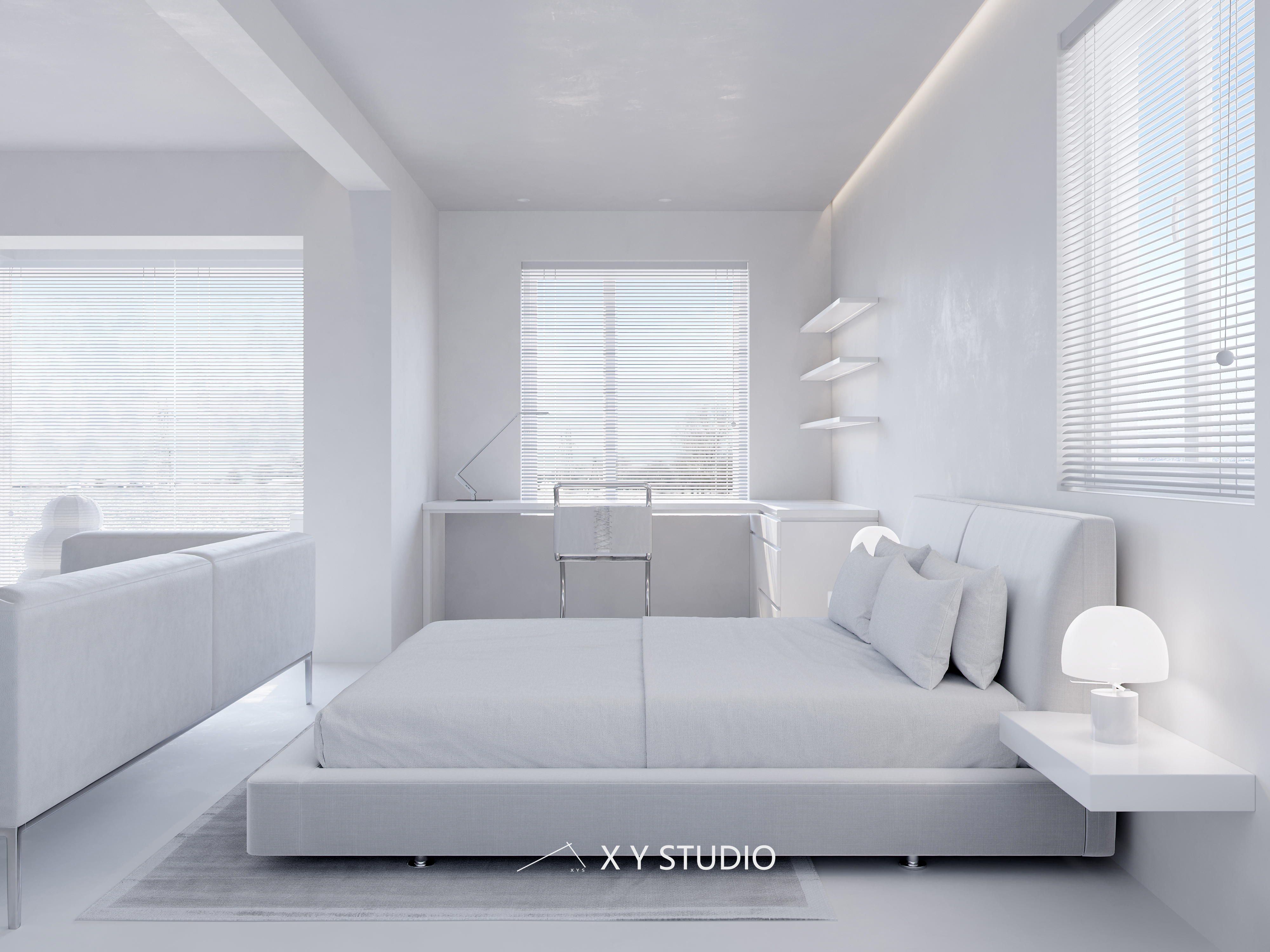 纯白梦境 · 3DMAX CORONA 的极简设计魅力-6