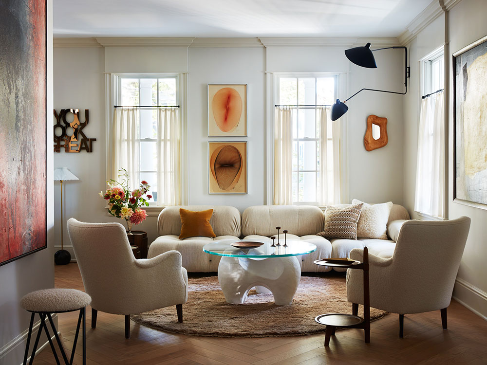 清爽蓝灰空间 | Connecticut 乡村别墅的时尚内饰设计-10