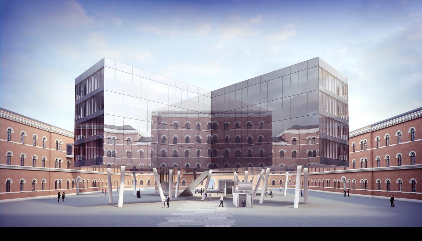 漂浮的双X办公楼-1