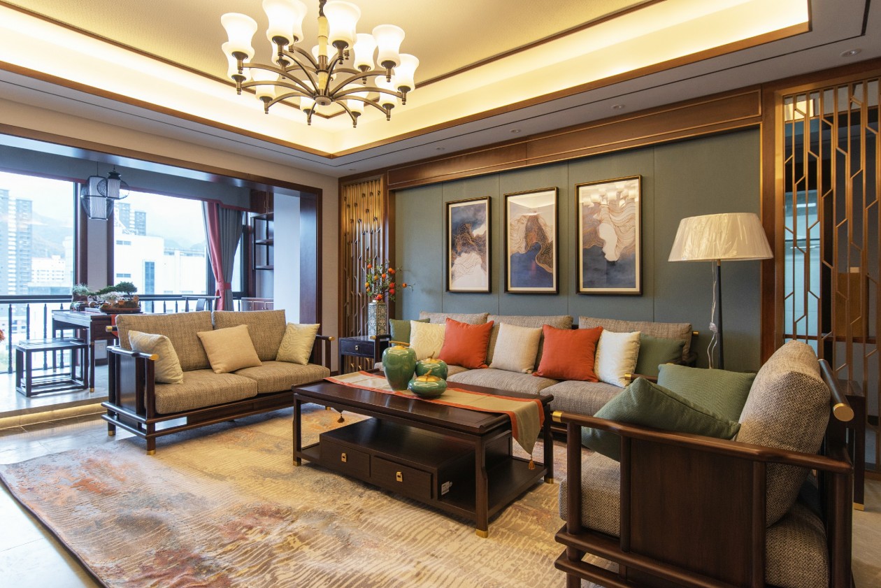 栾川新中式美式混搭家居设计-5