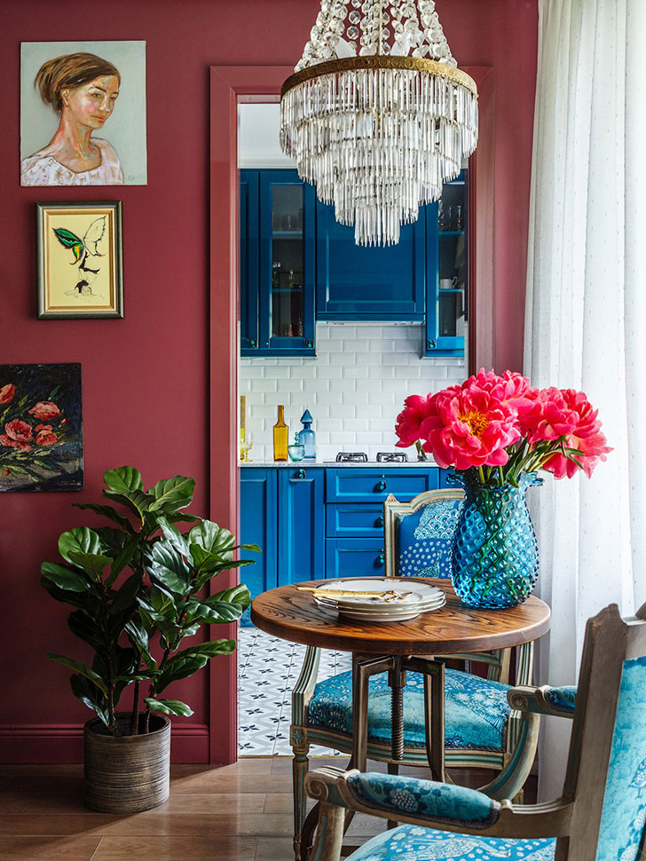 莫斯科 45 平米小公寓，设计师 Nadya Zotova 的彩色梦幻空间-13