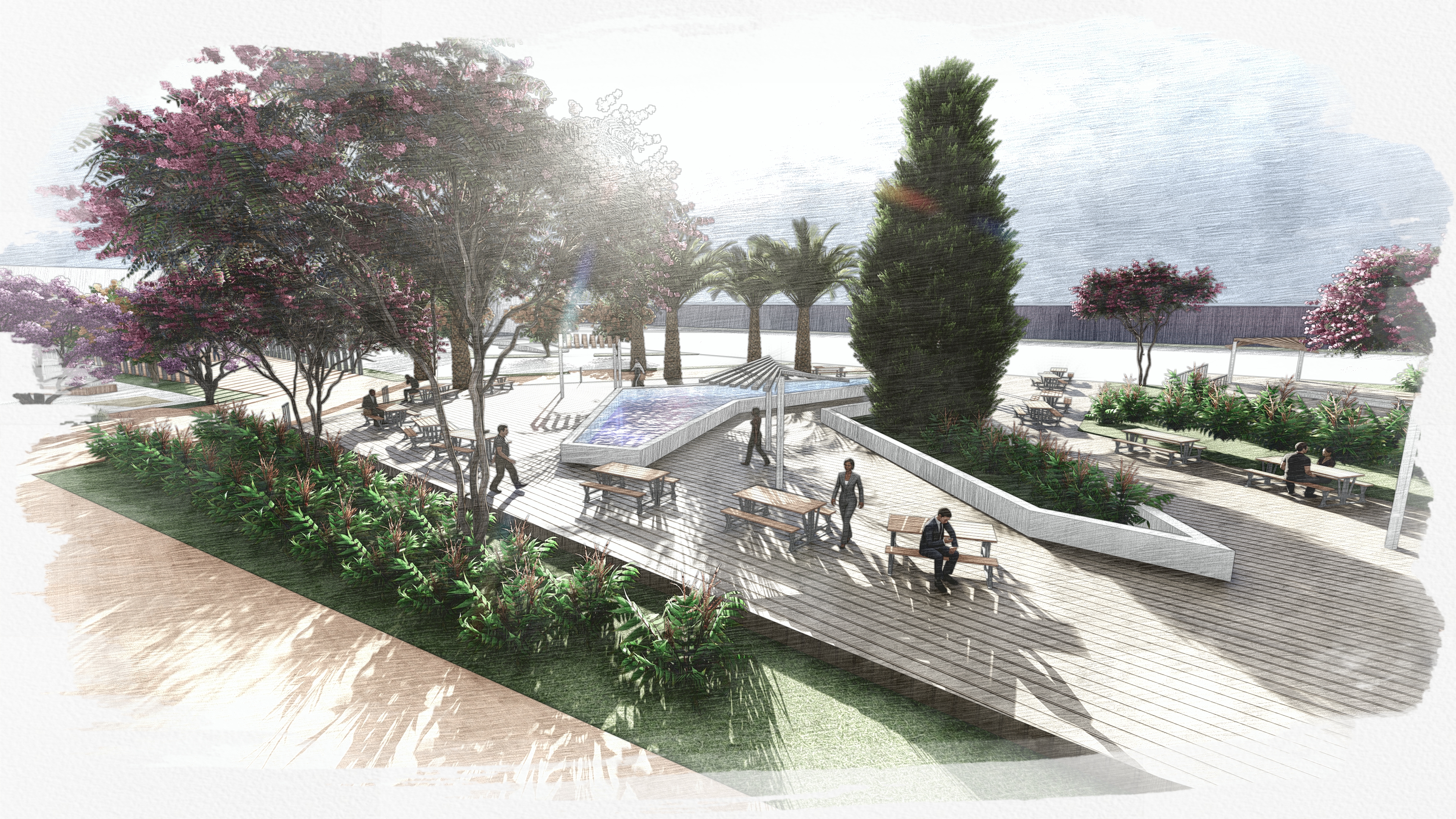 ORIGAMI Zayed 校园景观设计丨埃及开罗丨开罗大学工程学院建筑系-6