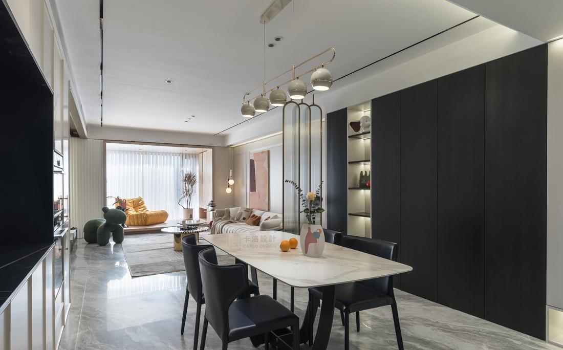 现代奢宅轻调 · 狭长户型的妙手改造-48