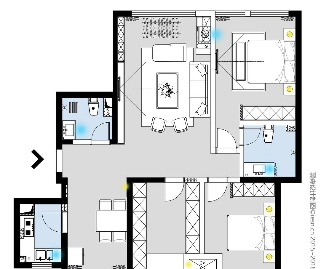 西水水岸阳光 质感空间设计-37
