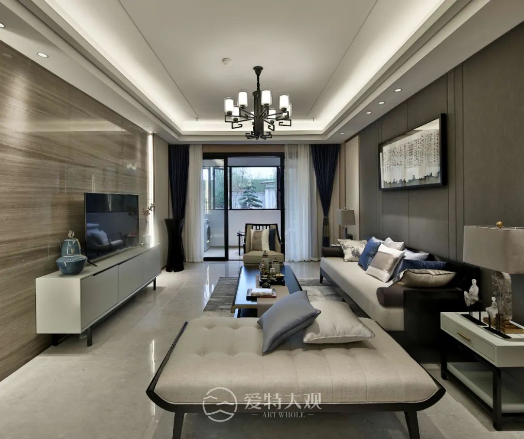 中式样板房实景丨墨韵书香，一个能容纳思想的家！-7