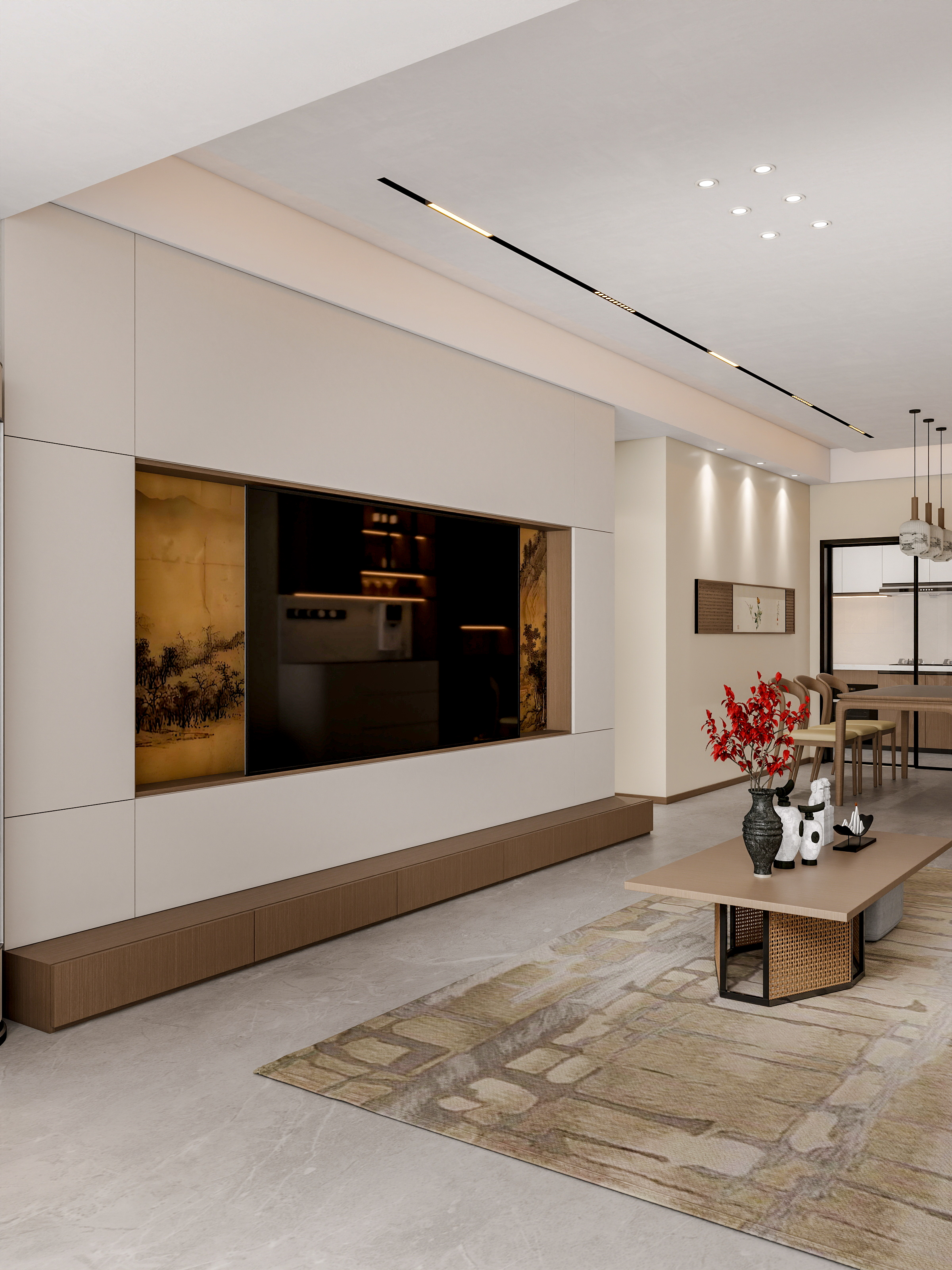 四川岳池香水湾（116平方简约中式三居室）-1