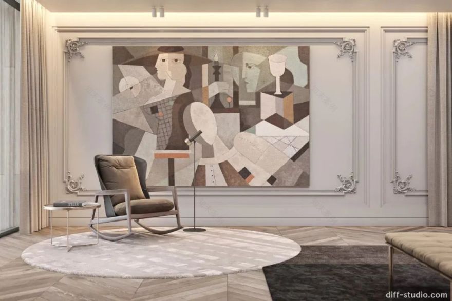 乌克兰基辅 1600㎡新古典奢华大宅丨Diff.Studio-43