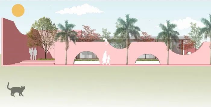 印度多层空间绿色办公室-50