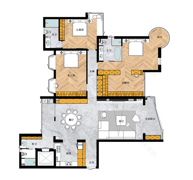 60万元四居及以上178平米装修案例丨中国北京-21