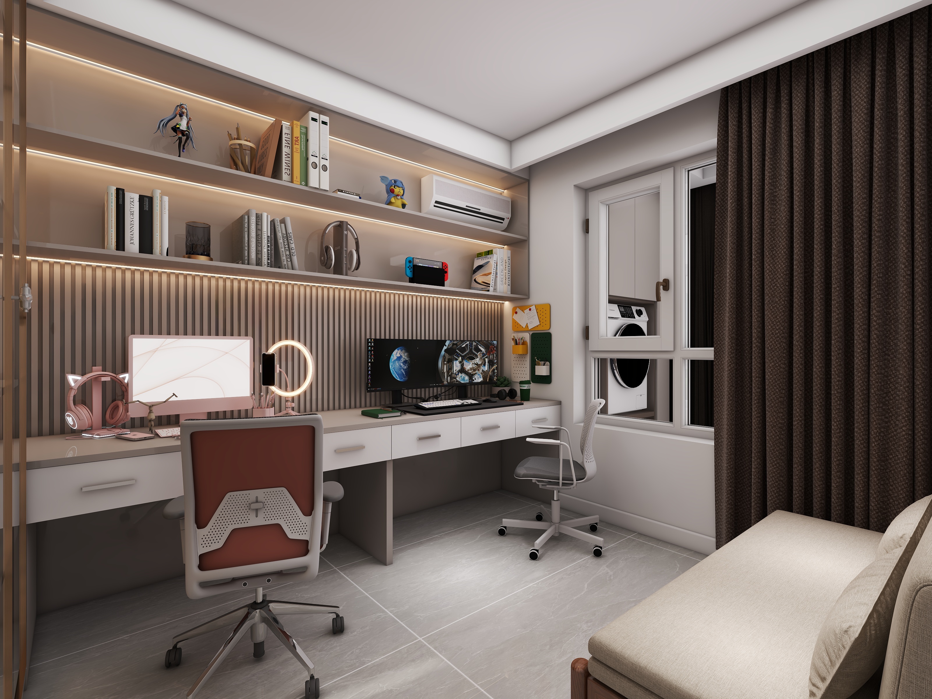 陕西安康万达one（119平方现代简约四居室）-49