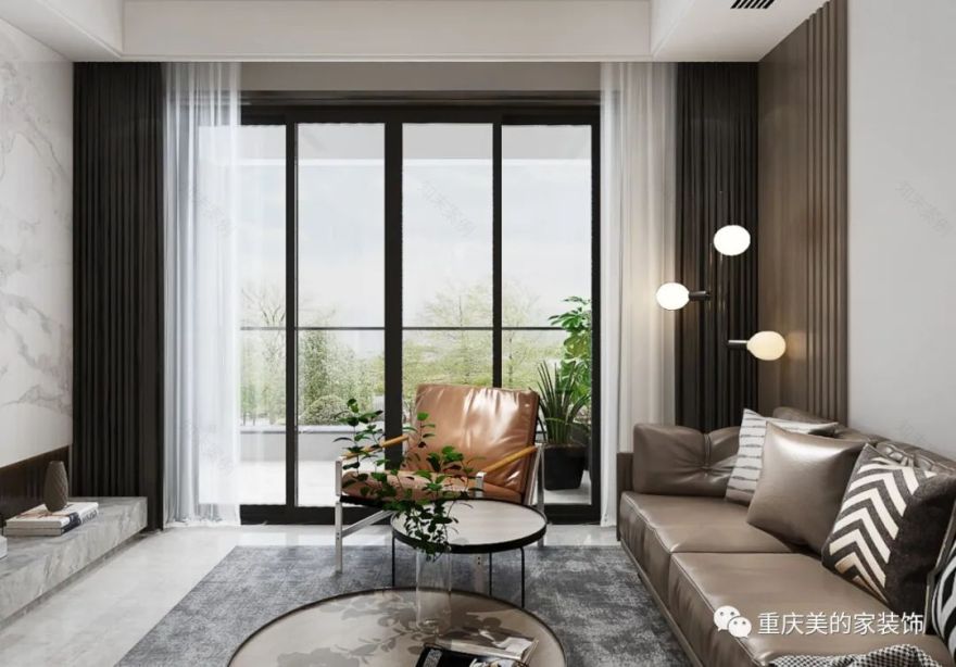 现代摩登家居,演绎高级灰与爱马仕橙的时尚碰撞-30