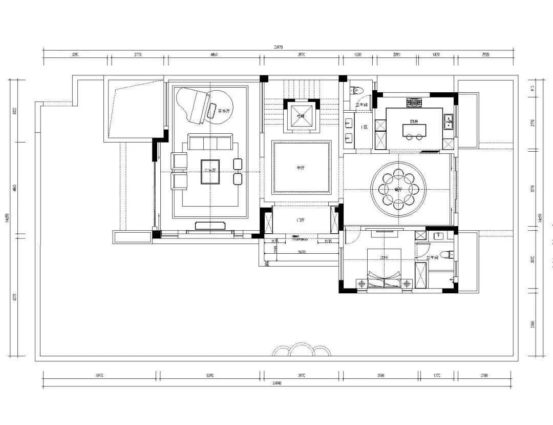 三代同堂共享天伦,550㎡现代中式别墅设计-19