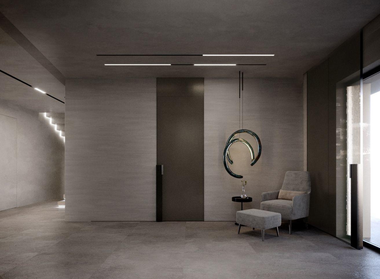 BROWN EYES 棕木+灰 绿植环绕住宅空间  Sergey Makhno Architects-0