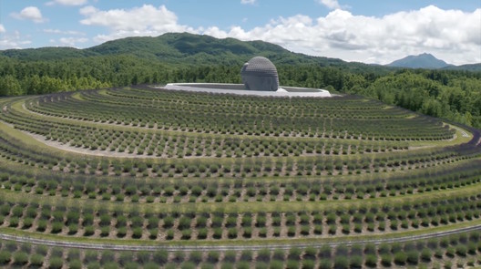 北海道真驹内泷野陵园薰衣草寺庙包裹佛像项目丨日本丨安藤忠雄（1995年普利兹克奖得主）-29