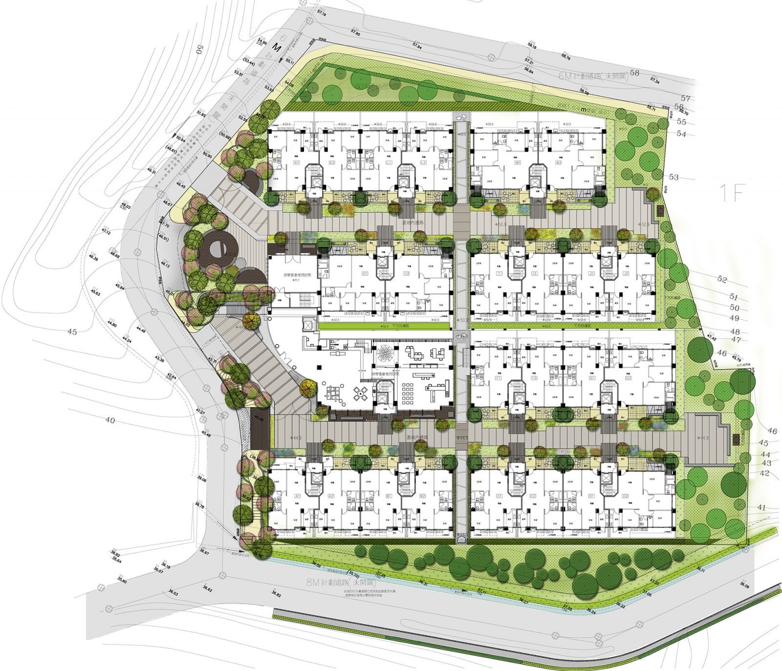 「信義花園」中庭住宅景觀設計丨中国基隆丨蕭家福建築師事務所-11
