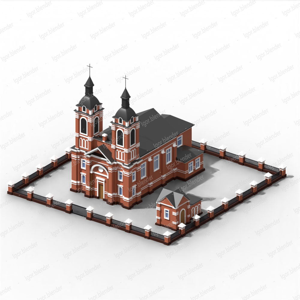 LowPoly экстерьеры в изометрии-0
