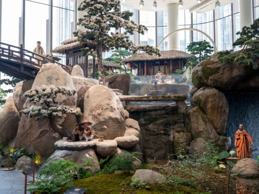 喜随作品|壶中胜境·商业中庭的科技国风微缩园林-176