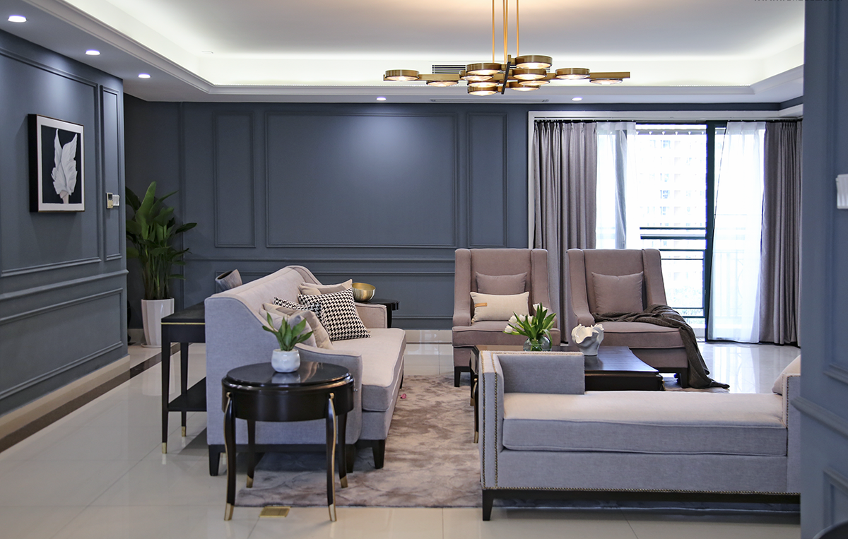 黛蓝绅士的 260㎡美式轻奢生活-20