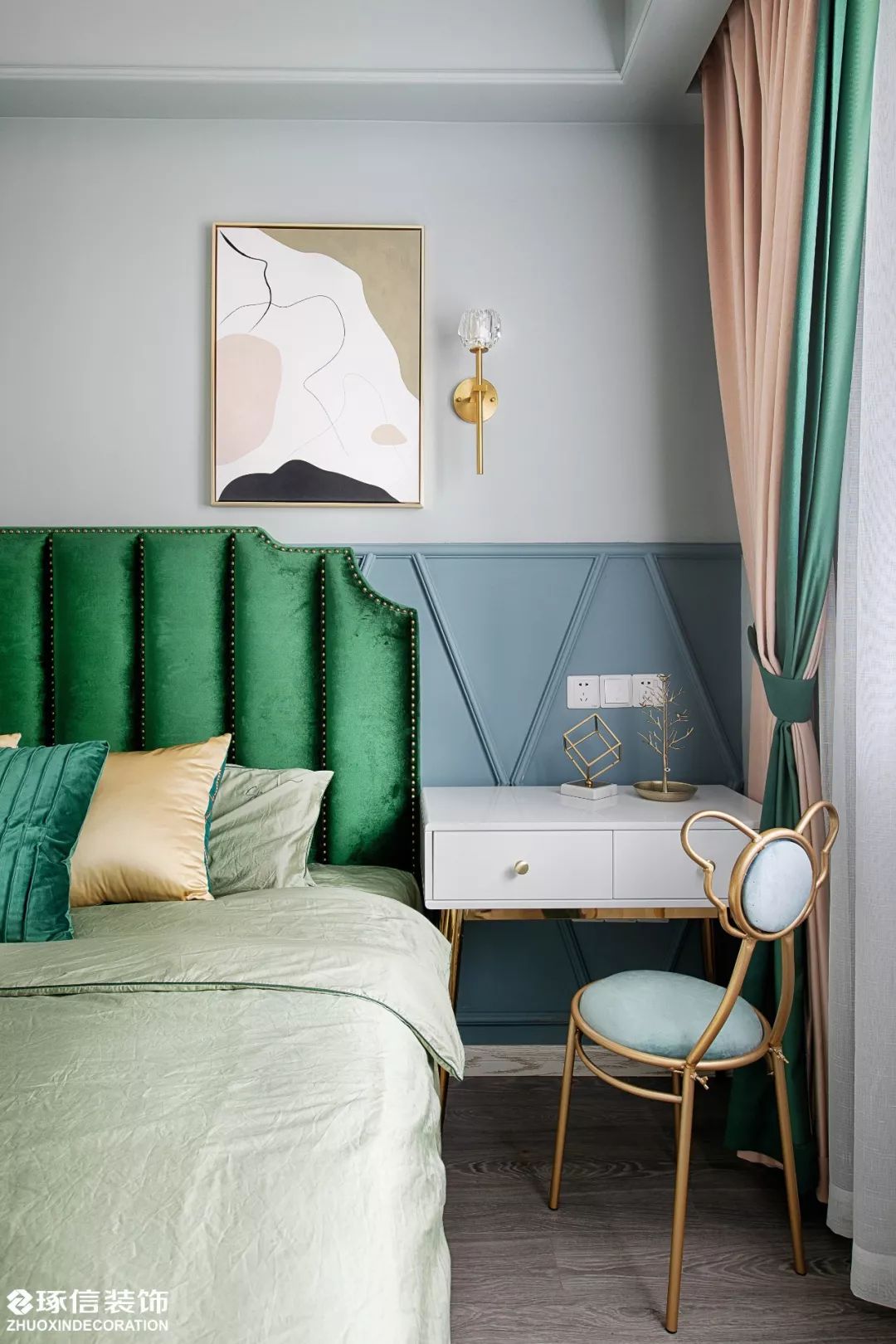 江北美式轻奢三口之家，幸福空间诠释生活美学-69