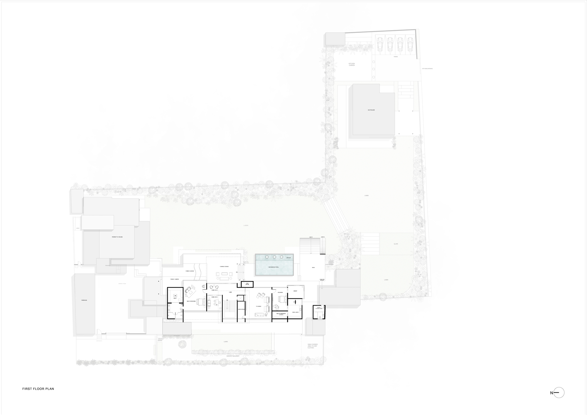 HPA 设计的 Ahmedabad 住宅丨印度丨Hiren Patel Architects-36