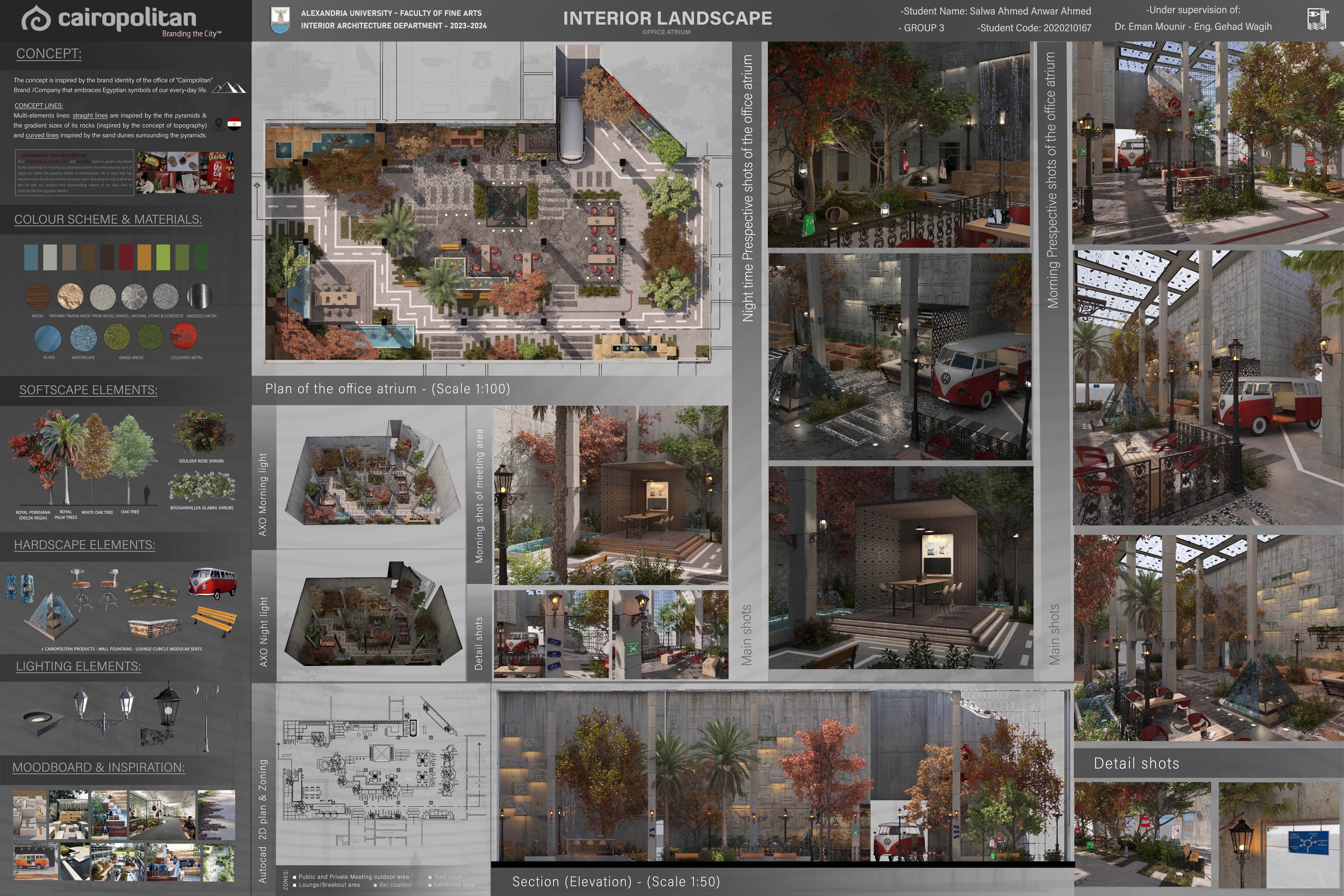 Office atrium landscape & showroom (Cairopolitan)-23