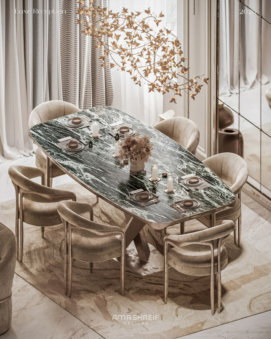 客餐厅 · 新古典奢华丨Egypt丨Amr Shrief Designs-10