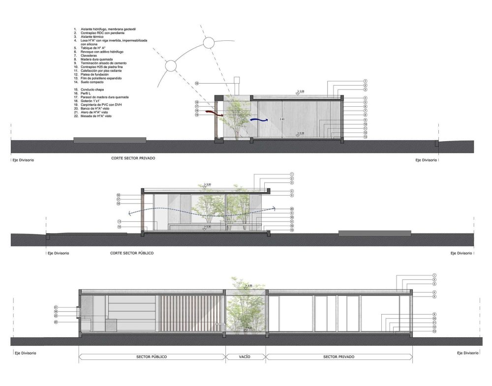 阿根廷查卡 93 号住宅 | 混凝土与木炭色遮阳篷的简约魅力-31
