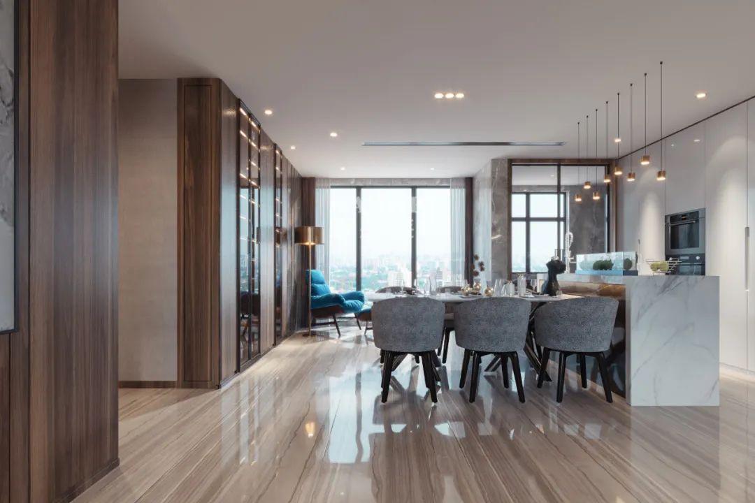 段峰操刀,245㎡现代平层家装的低调奢华与生活况味-44