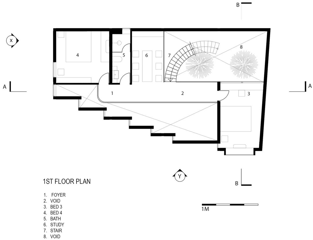越南 T 住宅 | 花园联系私密空间的三口之家-47