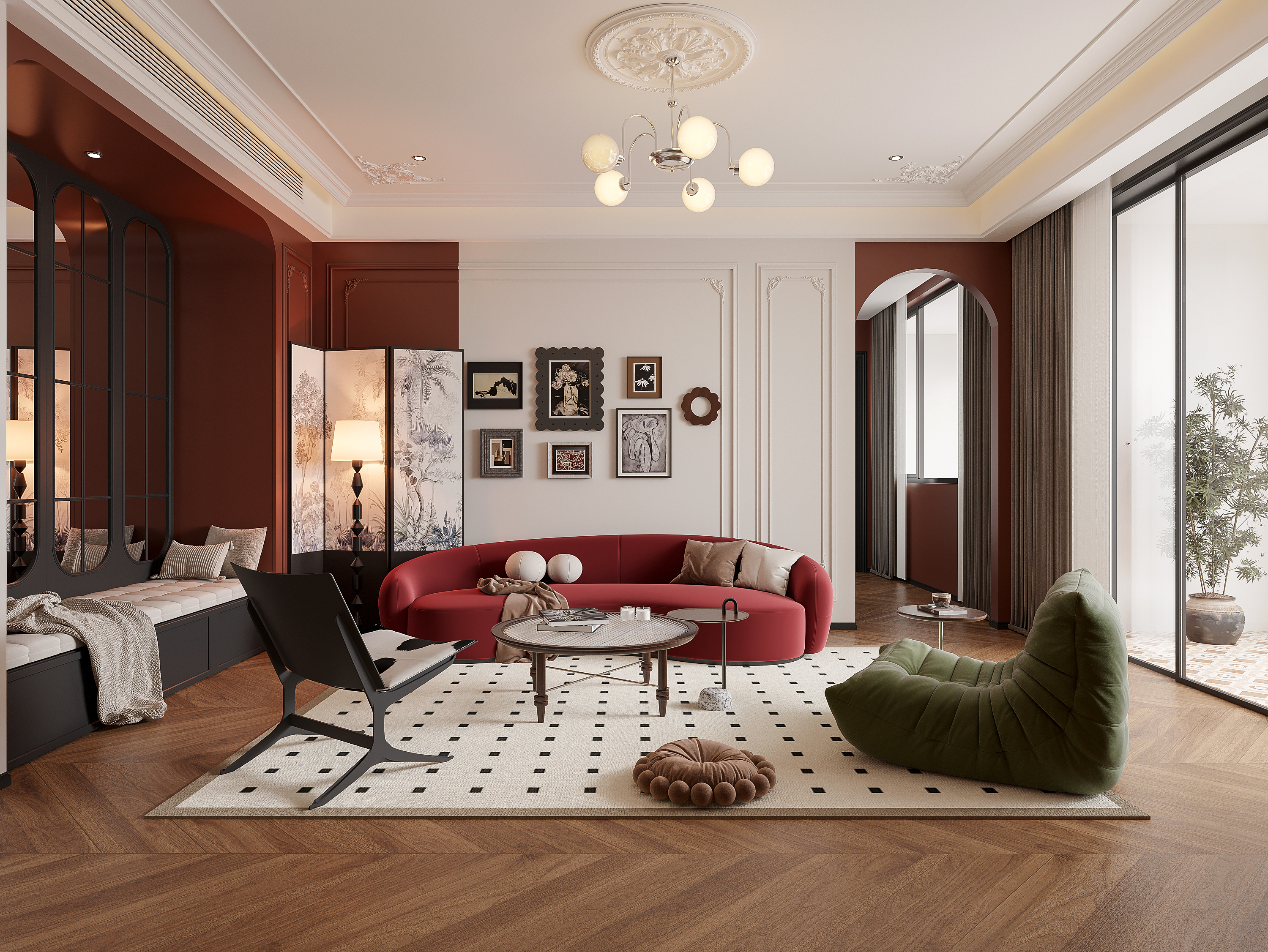 法式中古风——家装 3D静态效果图-0