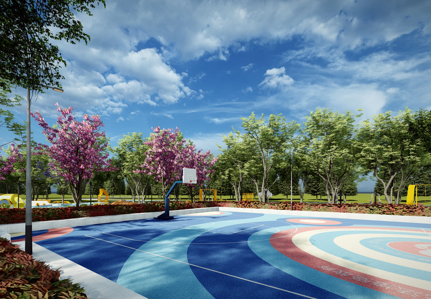 体育运动公园景观SU模型-7