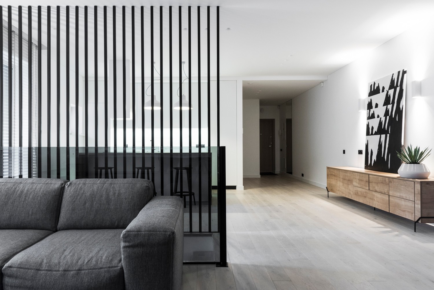 简约黑白木色 纯色美学私宅-5