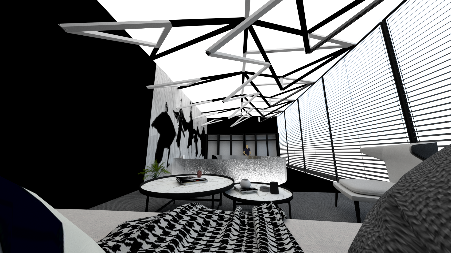 山本耀司黑白和不对称设计展示空间-6