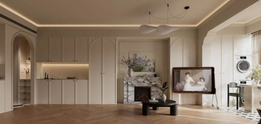 108m²法式美宅|温柔到骨子里的治愈系烟火气-3