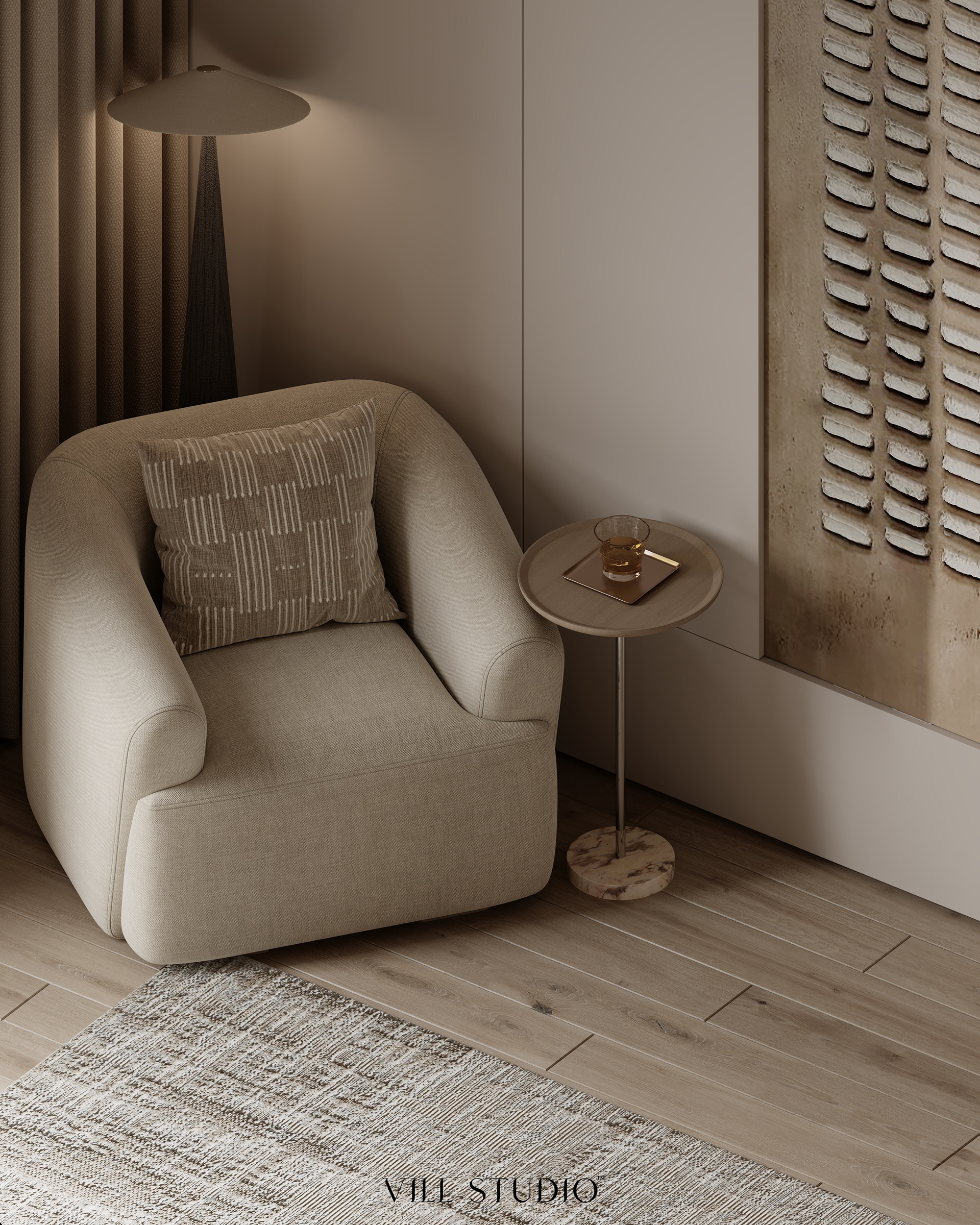 WARM MINIMAL HOME OFFICE INTERIOR | KSA-2