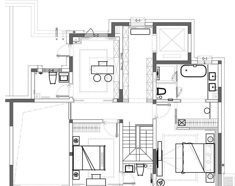 郑州永威上和郡叠层样板房——现代简约自然品味空间-8