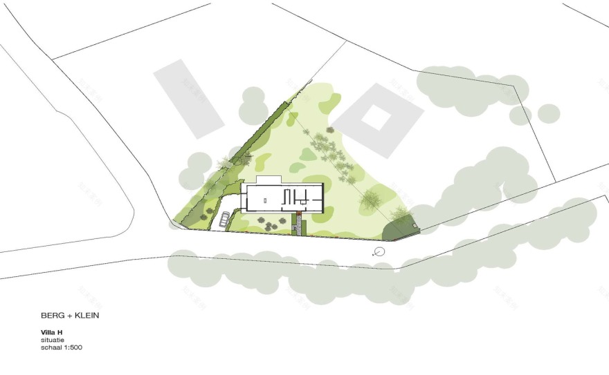 荷兰沙丘上的混凝土木构别墅-55