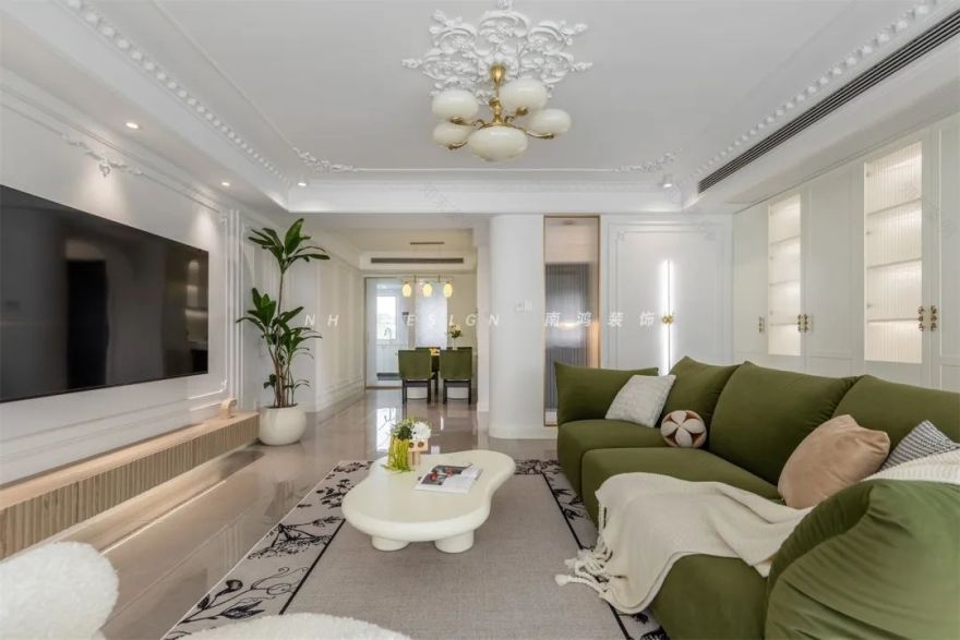 杭州府苑新村104㎡轻法式浪漫家居设计丨中国杭州丨浙江南鸿装饰-46