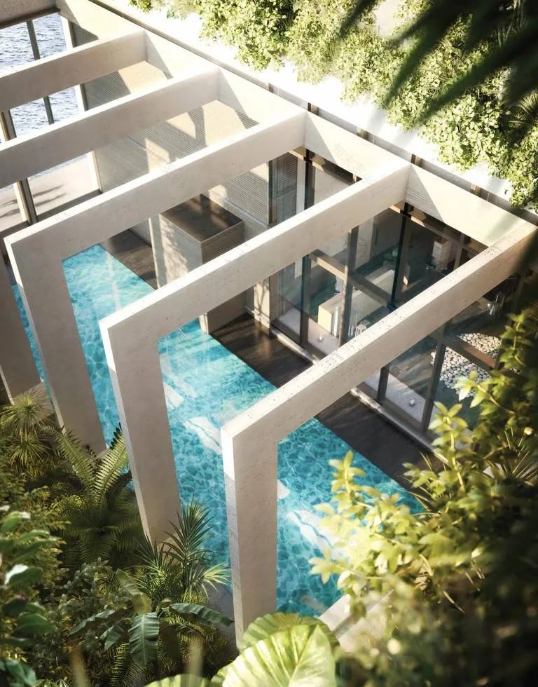 伦敦顶级花园豪宅 Wardian | 几何大胆线条与翠绿自然的完美融合-28