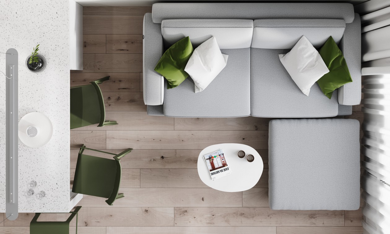 72平 小空间设计 清新范儿-1