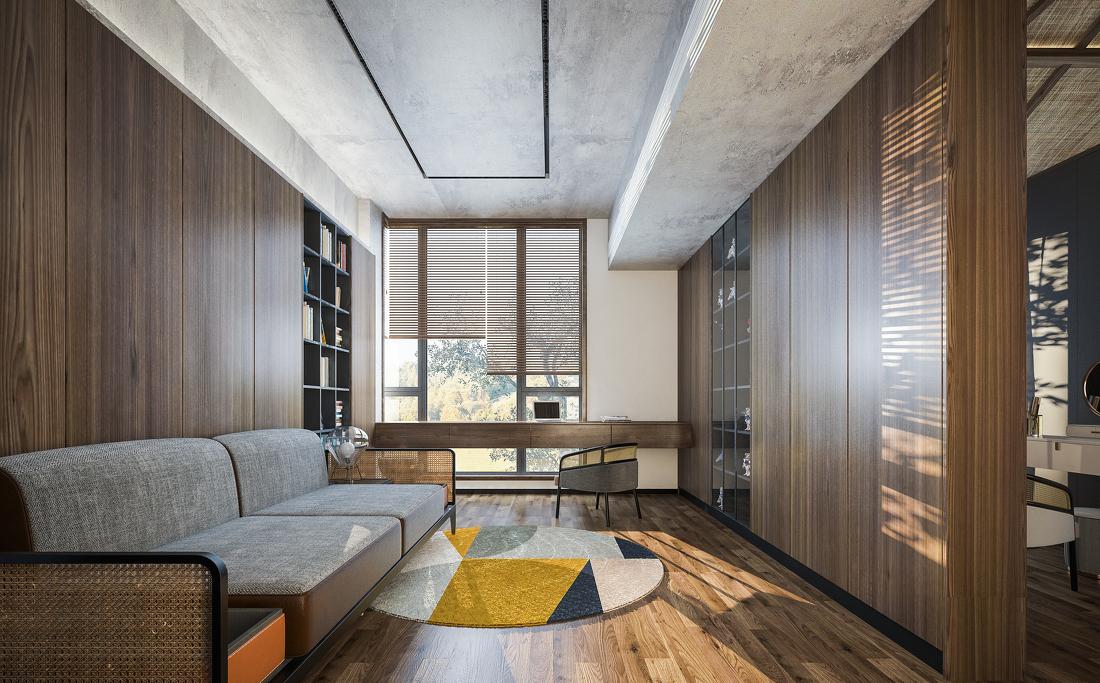 自然田园风侘寂别墅设计-33