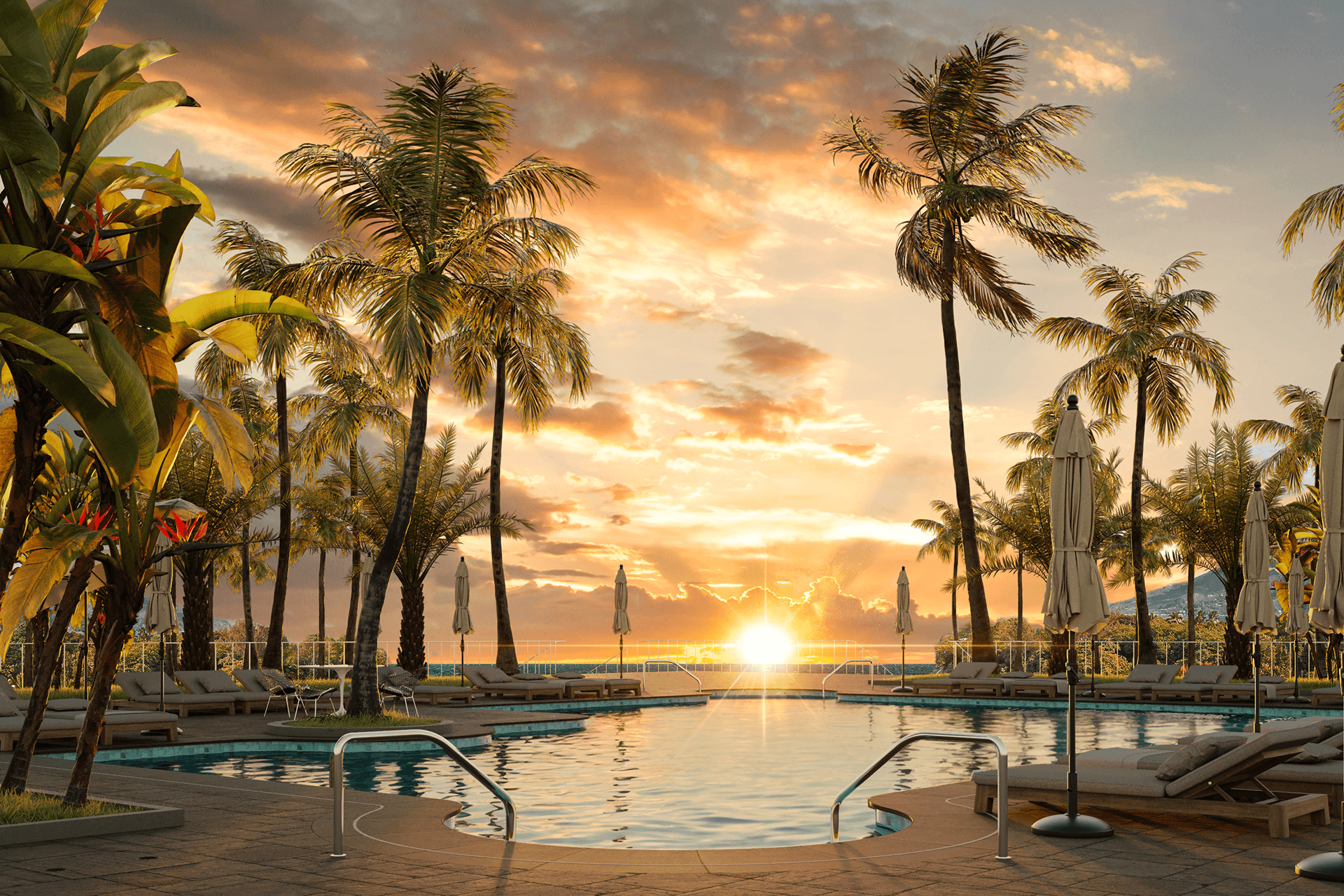 日落泳池丨Fábio Claudino-6