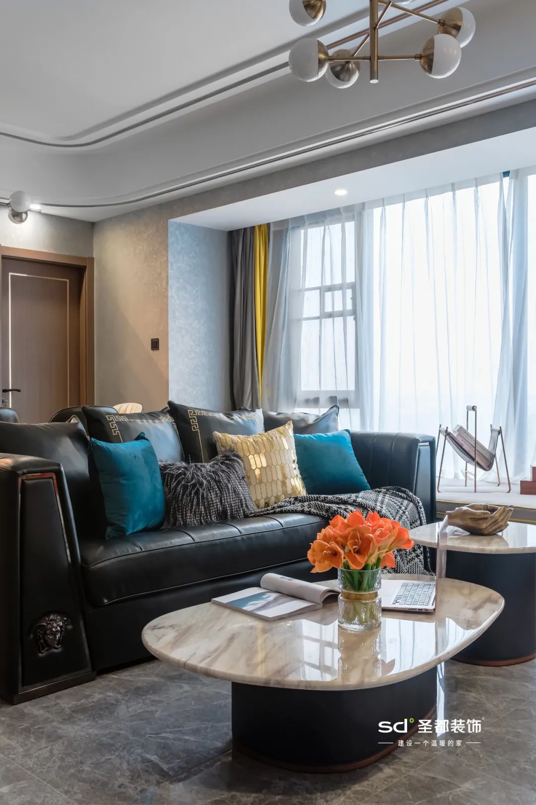 浙江杭州 120㎡现代轻奢,全屋收纳客厅,品质生活新定义-15