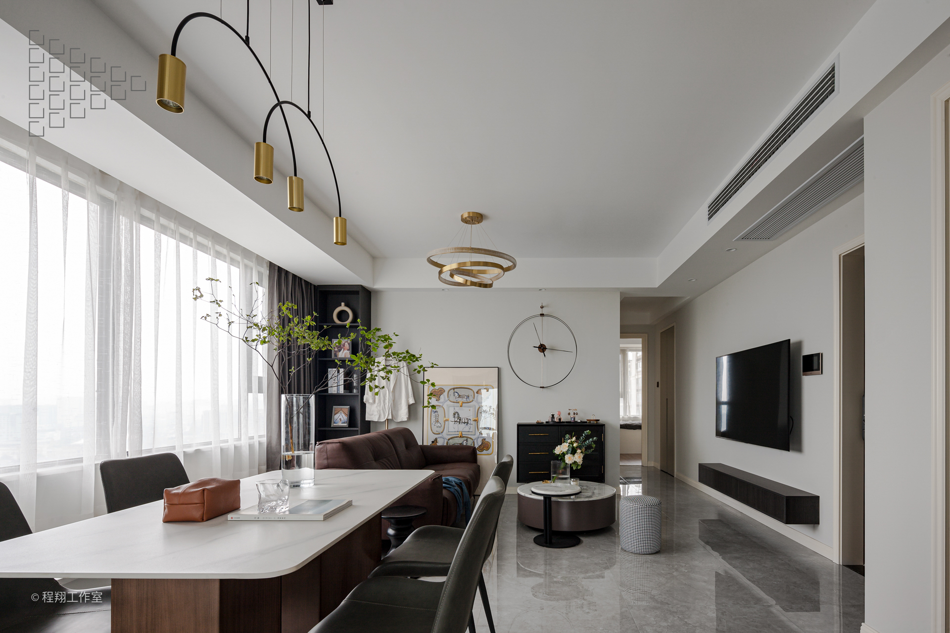 上海现代轻奢平层设计丨中国上海丨恒彩-6